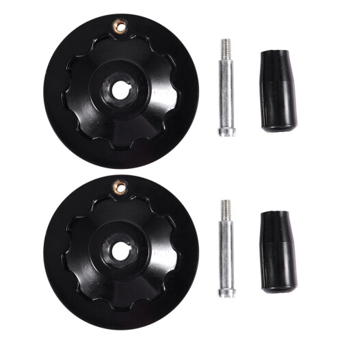 2X Handwheel with Rotating Handle, 10 x 80 mm
