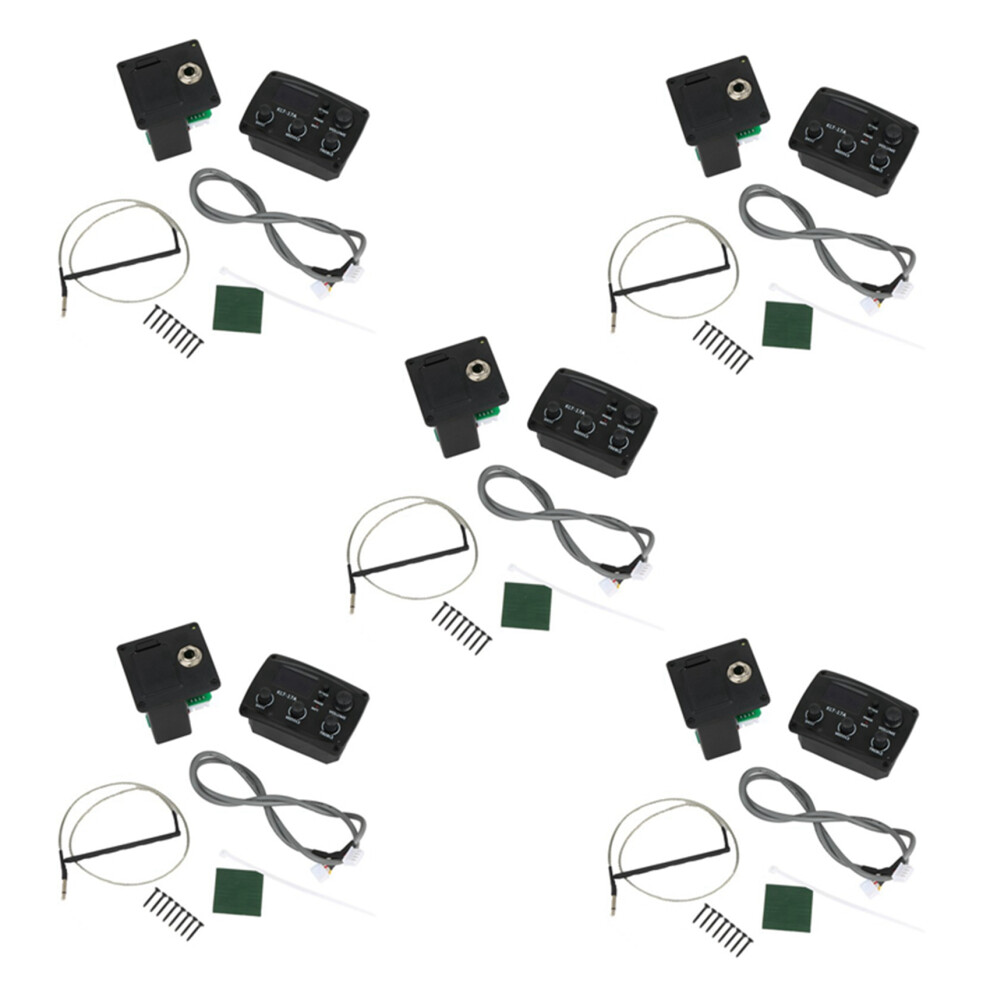 5X Klt-17A Acoustic Guitar Eq Preamp With Digital Procedding Tuner 3 Band Eq Equalizer With Tuner Guitar Pickup 4711954557484