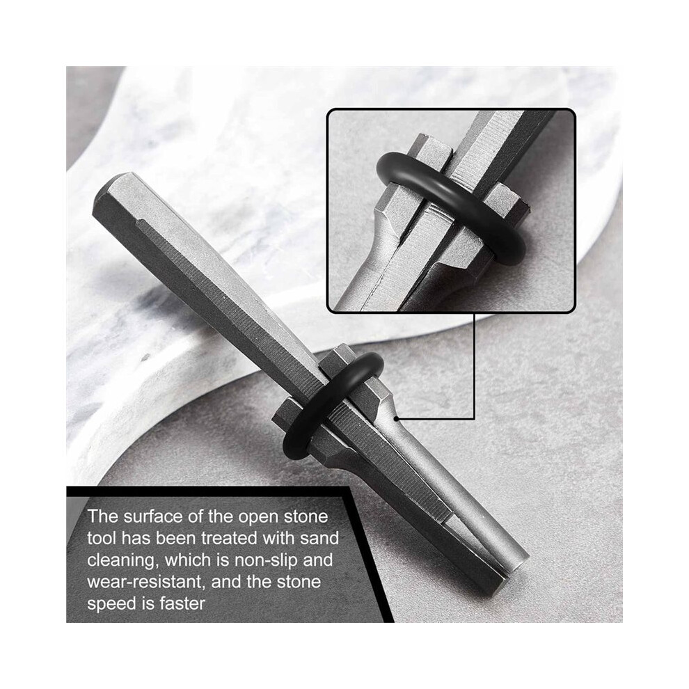 10 Pcs Rock Splitting Wedges,3/4'' Wedge And Shims,Heavy Duty Chisel And Stone Splitting Tools For Marble Rocks Concrete 4711604000087