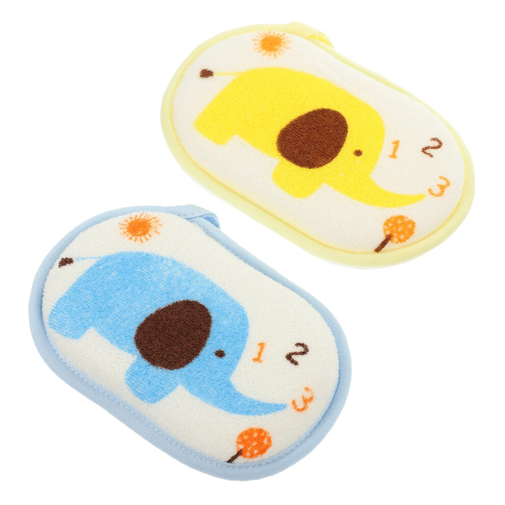 2pcs Soft Baby Bath Sponge for Gentle Cleansing, Newborn Bath Scrubber with Quick Rich Foam