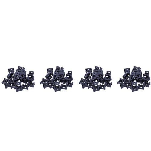Screw Bracket Mount Saddles Bases Cable Tie Bracket 23mmx16mm 120 Units Black