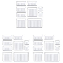 18 Pcs Clear Drawer Organizer Trays Assorted 4-Size Drawer Dividers, Versatile Storage Boxes Makeup Organiser Set