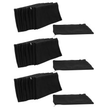 30Pcs Canvas Zipper Pouch Bags Canvas Makeup Bags Pencil Case Blank DIY  Bags for Travel DIY  School, Black