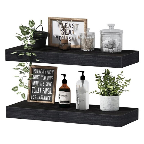 Wall-Mounted Floating Shelf, White Textured Wall Shelf, Single-Panel Mounting Shelf, Wall-Mounted Storage Rack B 2