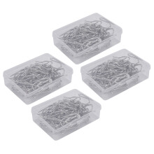 240 Pack Metal Curtain Hooks Drapery Hook Pins with Clear Box for Window Curtain, Door Curtain and Shower Curtain