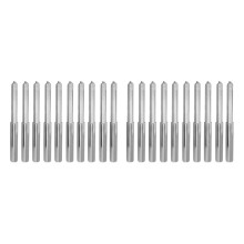 20PCS 3.175mm Shank Dia. Edged Tungsten Steel Milling Cutter 2 Flutes CNC Cutting Straight Slot Bit, Flute Length 22mm