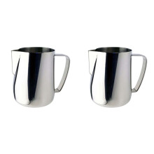 2X Milk Jug 350Ml Stainless Steel Frothing Pitcher Pull Flower Cup Coffee Milk Frother Latte Art Milk Foam Tool