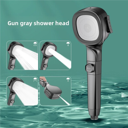 High-Pressure Gun Gray Shower  with 3 Modes -  Saving & Water Saving, Handheld for Bathroom 1