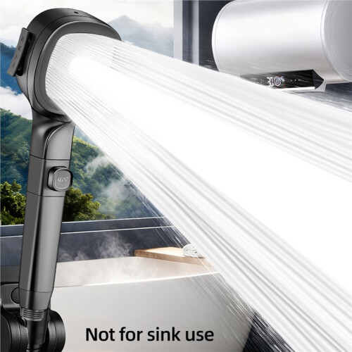 High-Pressure Gun Gray Shower  with 3 Modes -  Saving & Water Saving, Handheld for Bathroom 2