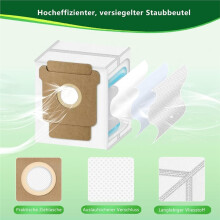 Replacement Parts Kit for 505/405 Combo Robot Vacuum,Main Side Brushes Hepa Filter Mop Pads Dust Bags