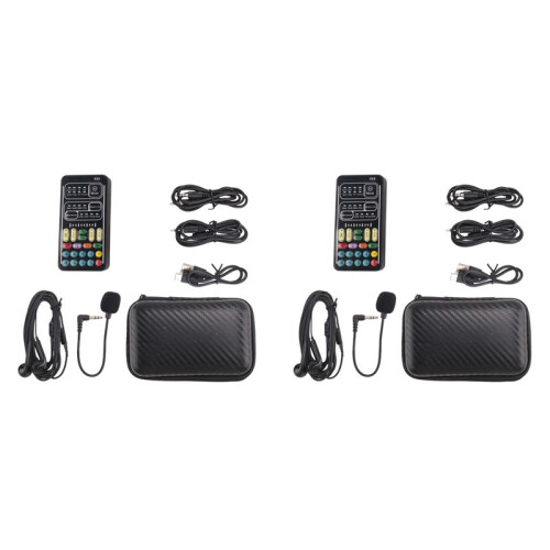 2X Voice Changer Handmicrofoon Voice Changer met Geluid Multifunctionele Effectenmachine voor Telefoon// (I9)