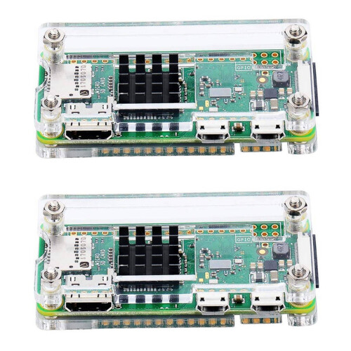 2X Acryl Fall 4 in 1 Kit für Raspberry Pi Zero W und Pi Zero mit Kühl Körper
