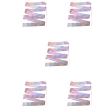 5 Pcs 2M Flashing Star Gym Ribbons Dance Ribbon Rhythmic Art Gymnastics Ballet Streamer Twirling Rod Rainbow Stick