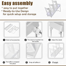 3Tier Cup Organizer Paper Cup Storage Rack Detachable Multifunctional Paper Cup Holder Space-Saving Coffee Bar Accessori