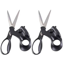 Laser Guided Fabric Scissors for Fast Straight Cutting, Ergonomic Handle for Sewing and Crafts 2pcs
