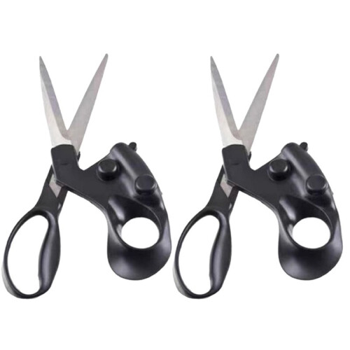 Laser Guided Fabric Scissors for Fast Straight Cutting, Ergonomic Handle for Sewing and Crafts 2pcs