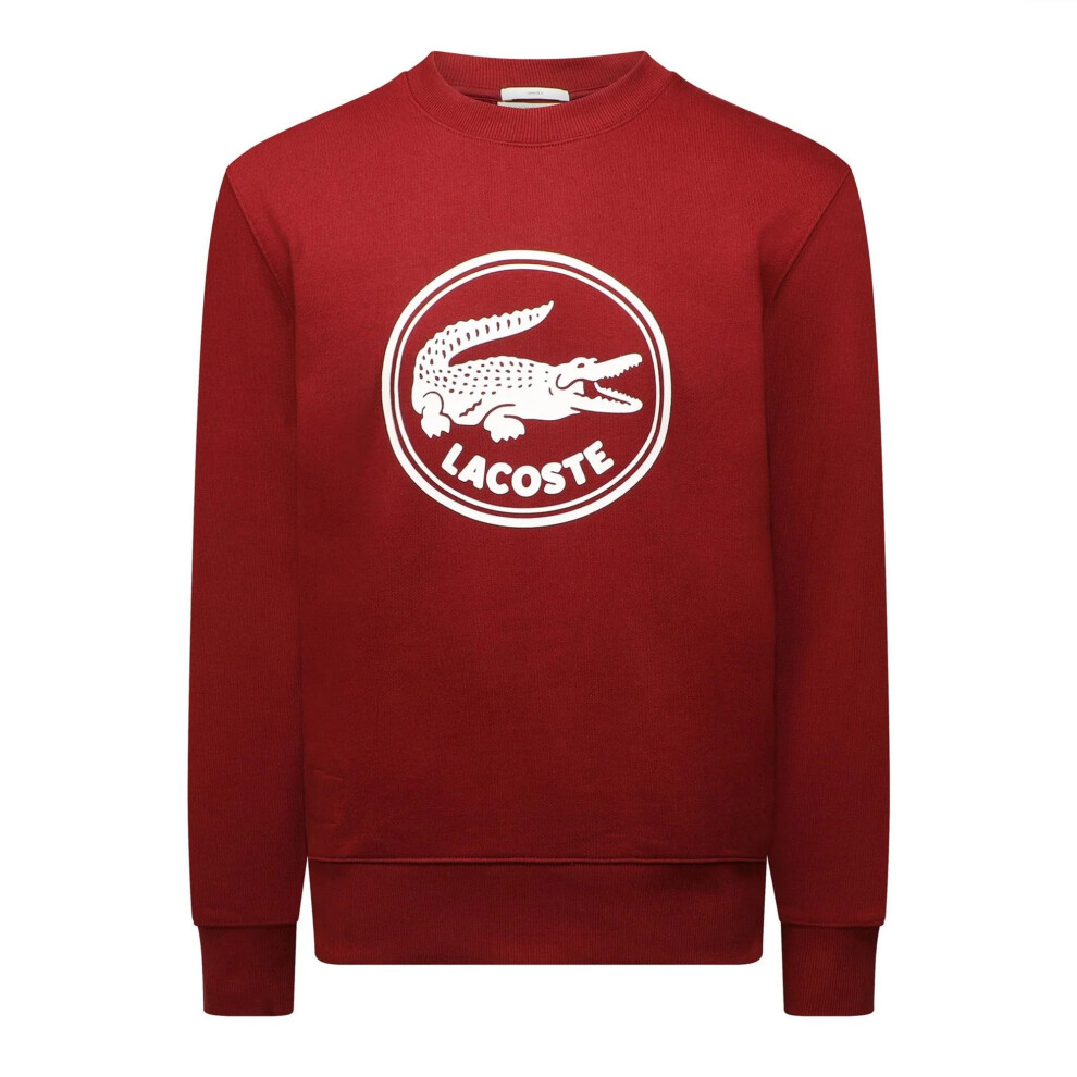 Lacoste Mens Logo Crew Neck Sweatshirt