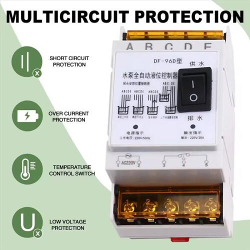 Automatic Water Level Controller 25A 220V - Advanced Liquid Level Detection for Water Tanks 2
