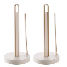 2X Toilet Kitchen Paper Towel Roller Tissue Holder Plastic Rack Desktop Floor Vertical Napkins Stand Bathroom Storage-2