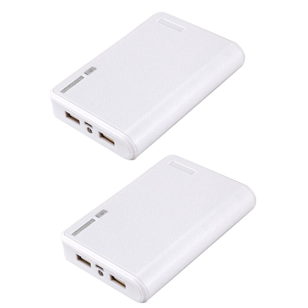 2X Portable Usb Charger 5V 2A 18650 Power Bank Battery Box For Iphone6 Smartphone Colour: White 4713805178121
