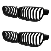 4x F30 Grill, Front Hood Kidney Grille Grill for- 3 Series F30 F31 F35 2012-2018 (Single Slat Matte Black)