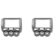 2X Car 9Inch 2Din Stereo Audio Fascia Audio DVD Panel Left Wheel for Fit City Jazz 2006