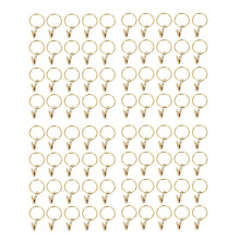 80PCS Curtain Rings with Clips, Strong Drapery Clips Hooks Tension Rod Bracket, 1.26 Inch Interior Diameter
