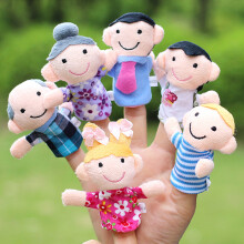 6pcs Soft Plush Hand Puppets for Kids Birthday Gifts