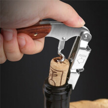 Waiter'S Corkscrew with Red Pear Wood Handle for Beer or Wine Bottle Easy to Carry for Picnic  Kitchen Accessories