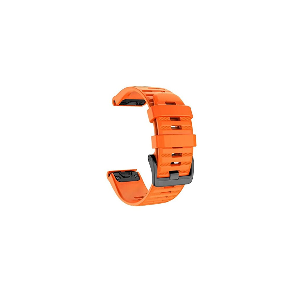 Silicone Quick Release Strap 26Mm Sport Replacement Watch Band For Garmin Fenix 5X 3Hr Orange 9073542815570
