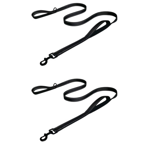 2X Reflective Dog Leash 6Ft Long,Traffic Padded Two Handle ,Double Handles Lead for Training Control - Handle Leashes