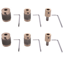 6Pcs Grinder 1 Inch 3/4 Inch 1/4 Inch Brass Core Standard Grit Stained Glass Grinder Bit for Glass Stone