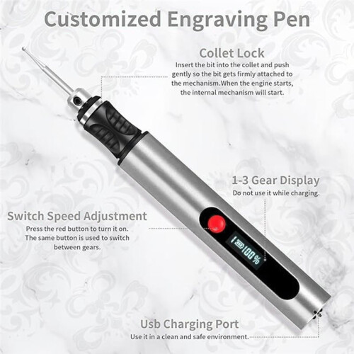 USB Rechargeable Engraving Pen,  Rotary Tool Kit for DIY, Jewelry, Model Making 1