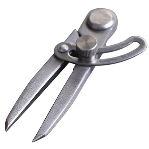 Spring Wing Divider, Adjustable Lockable Leather  Tool, Polished Stainless Steel Spacing Gauge 1