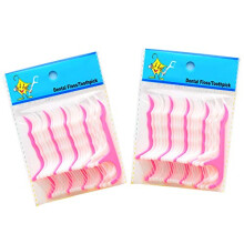 Dual Function Dental Floss Picks and Interdental Brushes 100 Pack with Durable Floss and Fine Bristles