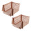 2X Stackable Plastic Basket Kitchen Storage Basket Fruit & Vegetable Plastic Storage Basket Plastic Storage Rack(Beige) 1