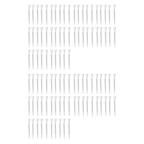 100Pcs Professional  83mm White  Wood Tees Accessories  Training Aids