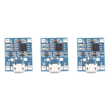3X Micro-UsB 1A Li-Ion 18650 Cargador de Batería de Litio Carga del MóDulo para TP4056 Placa