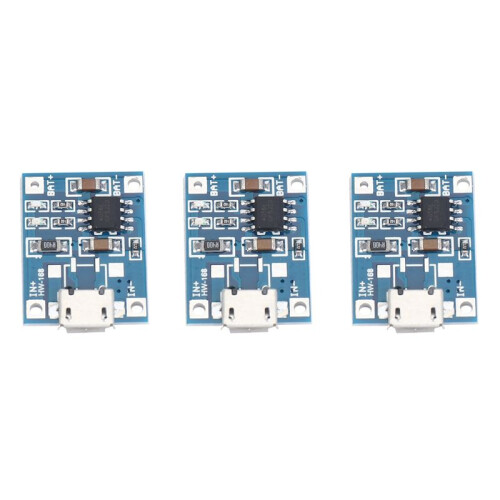 3X Micro-USB 1A Li-Ion 18650 Lithium Battery Charger Charging for TP4056 Module Board