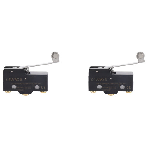 2X Panel Mount Long Hinge Roller Lever Ac  Basic Micro- Z-15Gw2-B