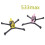 533Max 5inch FPV Frame Kit X-Type Split FPV RC Quadcopter for CADDX Vista Polar Nebula Pro RunCam Link A 3