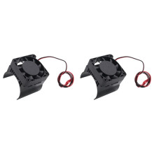 2Pcs 42mm Motor Cooling Fan Heat Sink for 1/10 E-Maxx E-Revo Summit Arrma 1/8 Kraton Talion Typhon RC Car,Black