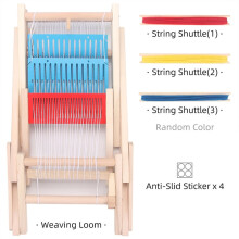 Kit de Tissage Multi-Activités en Bois, Machine à Tricoter la Laine à Faire Soi-Même, Projet de Tissage à la Main avec Fil de Laine au Crochet