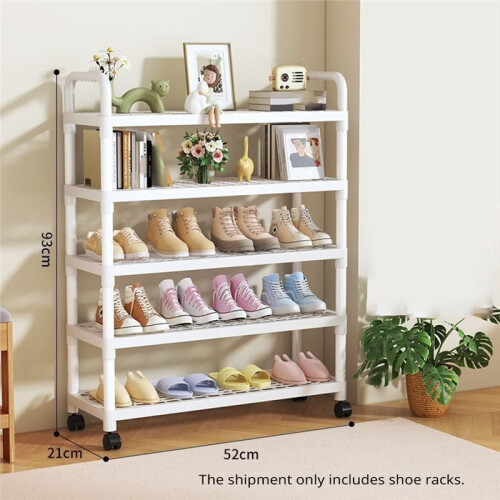 Plastic Simple Shoe Rack, Removable Shoe Cabinet Behind the Door, Multifunctional Storage Rack 2