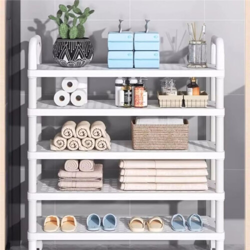 Plastic Simple Shoe Rack, Removable Shoe Cabinet Behind the Door, Multifunctional Storage Rack