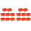 16 Pieces Pegboard Bins Kit Pegboard Parts Storage Pegboard Accessories Workbench Bins for Organizing Hardware(Red) 1