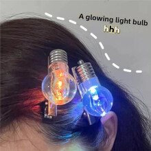 Grappige LED-Haarclip met Lampje, Glow-in-The-Dark Knipperende -Tondeuse, Unieke LED-Haarspeld, Leuk Haaraccessoire voor Feestjes