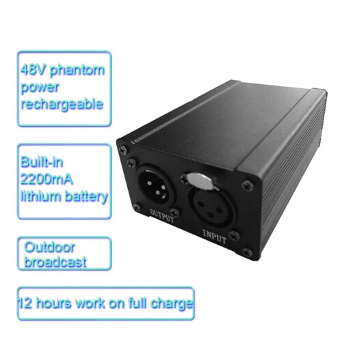 48V USB Phantom Power Supply for Microphone Professional Vocal Recording Mic 2
