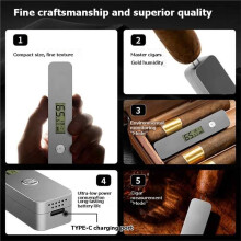 Digital Cigar Humidity Meter Portable Humidometer Electric Humidor Tester Guage Hygrometer Needle LCD Display