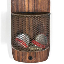 Retro Wooden Wall-Mounted Bottle Opener with Bottle Cap Collector, A Multi-Functional Bar/Dining Counter Decoration.